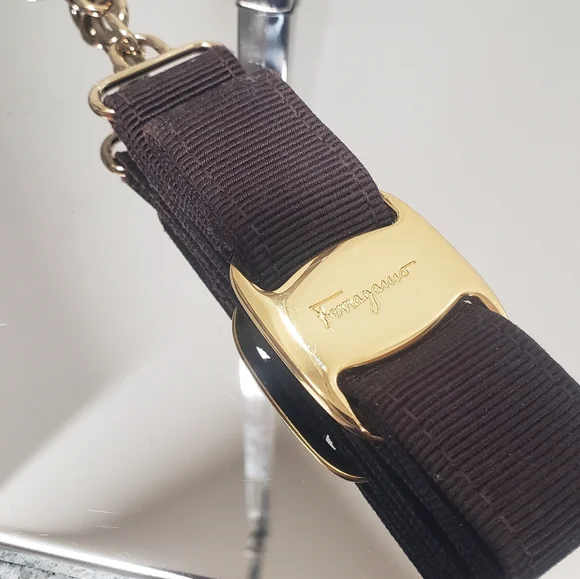 Salvatore Ferragamo Brown Vara Ribbon Keychain  - Picture 2 of 7